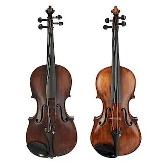 Two Vintage Violins in Cases