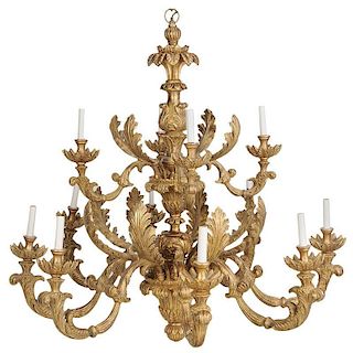 Italian Baroque Style Twelve Light Chandelier