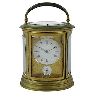 Henry Capt Gilt Bronze Oval Carriage Clock