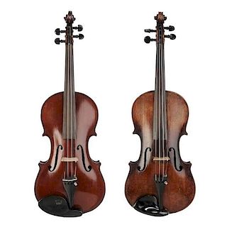 Two Vintage Violins in Case