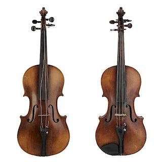 Two Violins in Cases