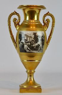 Old Paris Style Porcelain Urn, 19th C.