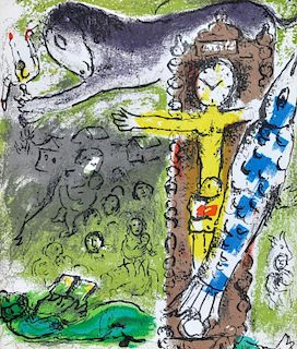 Marc Chagall "Le Christ a L'horlage" 1957