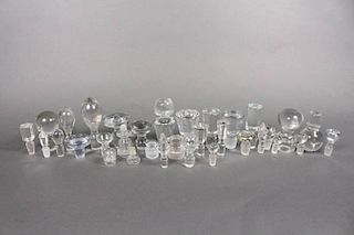 Group of 30+ Glass Stoppers, Many Large & Round