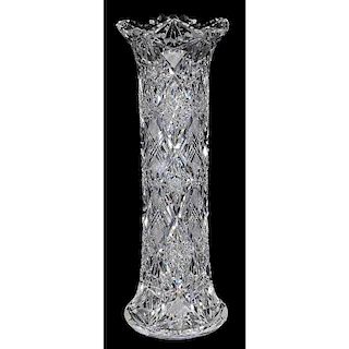 Dorflinger Brilliant Period Cut Glass Vase
