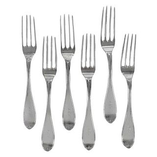 Set of 12 Clark Coin Silver Forks