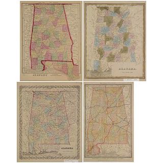 Twelve 19th Century Maps of Alabama