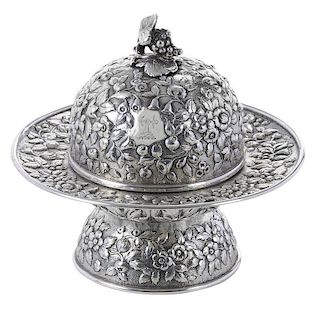Kirk Coin Silver Butter Dish