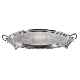 Large Silver-Plate Tray