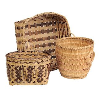 Three Cherokee Baskets*