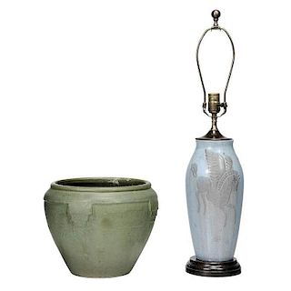 Rookwood Pottery Vase and Jardiniere