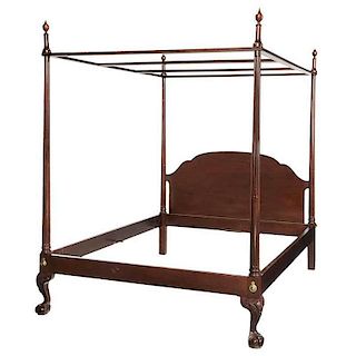 Baker Chippendale Style Four Poser Bedstead