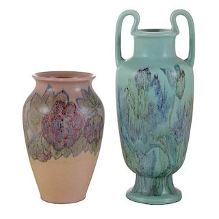 Two Louise Abel Rookwood Pottery Vases