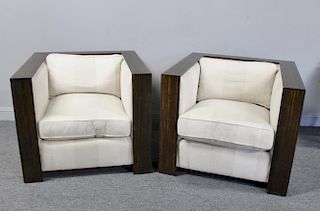 Pair of Art Deco Style Club Chairs.