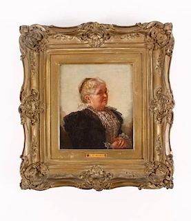 Oil Portrait of A Distinguished Elderly Woman