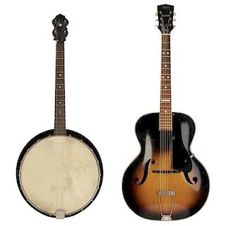 Vega Odell Acoustic Guitar and Ditson Banjo