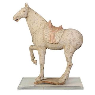 Tang Pottery Prancing Horse*