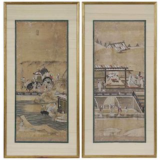 Two Framed Asian Paintings