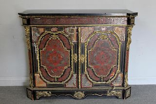 Antique Marbletop Boulle Cabinet As / Is .