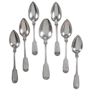 Six Virginia Coin Silver Spoons