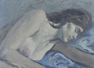 Raphael Soyer "Recling Nude" O/B