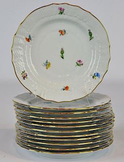 12 Herend Kimberly Pattern Bread & Butter Plates