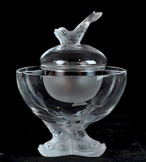 Lalique French Crystal Caviar Bowl