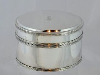Dutch Sterling Round Lidded Box