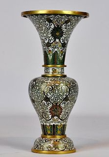 Chinese Antique Cloisonne Vase with Marks