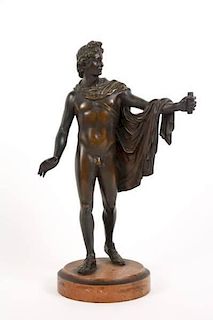 Bronze Sculpture After Apollo Belvedere, 19th/20th