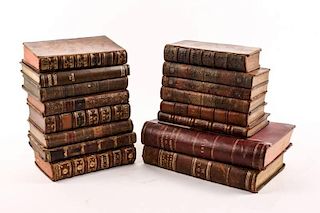 Group of 16 18th/19th Century Leather Bound Books