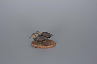 Miniature Black Ducks Wendell Gilley (1904-1983)(attr.)