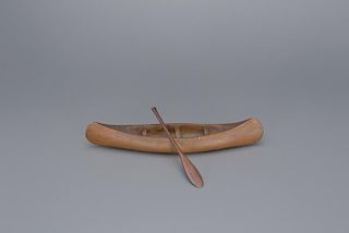 Miniature Canoe and Paddle