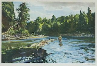 Ogden M. Pleissner (1905-1983) June Trout Fishing