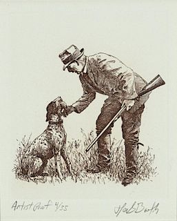 Two American Sporting Etchings