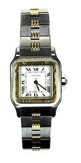 Cartier 18 Karat & Stainless Steel Automatic Watch