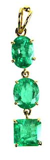 A Ladies 18 Karat Emerald Pendant