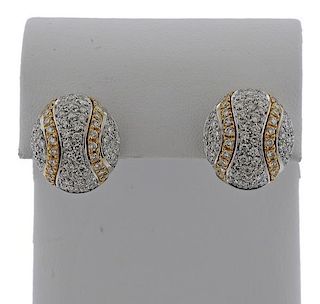 Damiani 18K Gold Diamond Earrings