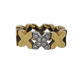 Tiffany &amp; Co Paloma Picasso 18K Gold Diamond X Ring