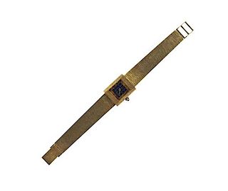 Lucien Piccard Tiger&#39;s Eye Lapis DIal 14k Gold Watch