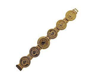 Versace Gold Plated Medallion Watch Bracelet 00087