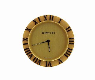 Tiffany &amp; Co Atlas Brass Travel Clock