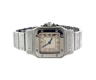 Cartier Santos Stainless Steel Quartz Watch 13876