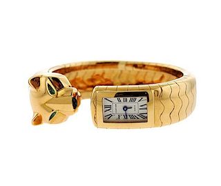 Cartier Panthere 18k Gold Watch Bracelet