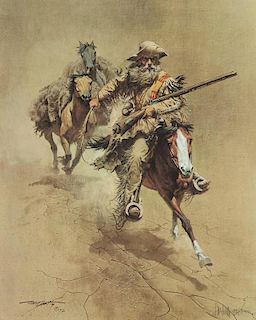 An Old-Time Mountain Man (from "Mountain Men Vignette Series #1"), 82/1000 by Frank McCarthy (1924-2002)