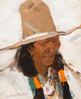 LAVERNE NELSON BLACK (1887-1938), Indian Portrait, Taos