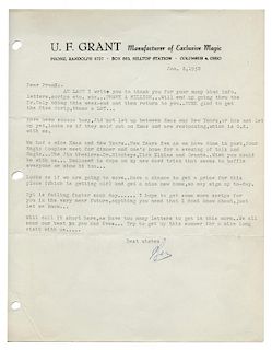 Archive of U.F. Grant Letters and Publications.