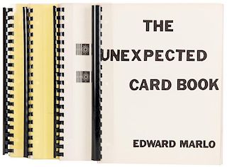 Marlo, Edward. Group of Four Books on Card Magic [Numbered Editions].