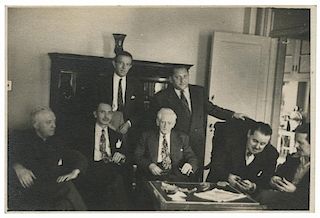 Photograph of the "Inner Circle" [Dai Vernon, Cardini, Charlie Miller, Al Baker, Arthur Finley, and Others].