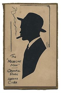 Vernon, Dai (attributed to). Silhouette of "The Medecine Man".